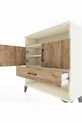 Commode Arges 3 étagères 1 tiroir 2 portes Pierre de lune-Épicéa