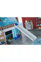 Ensemble Montessori pour Chambre d'Enfant My House avec Lit Superposé à Toboggan et Maison de Jeu Bleue