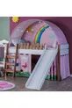 Équipe Montessori pour Chambre d'Enfants My House avec Lit Superposé à Glissade et Maison de Jeu Rose