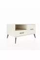 Commode Kronos à une étagère et 2 tiroirs, Pierre de lune-Pin/Pierre de lune