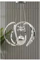 Suspension Lzy Avize Wesnay Modèle Chrome [ARGENT] 3 Couleurs Salon Cuisine Séjour Chambre Moderne LED
