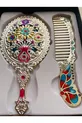 Ensemble Miroir et Peigne, Métal-Boîte-Cadeau, Brosse à Cheveux avec Miroir de  cm