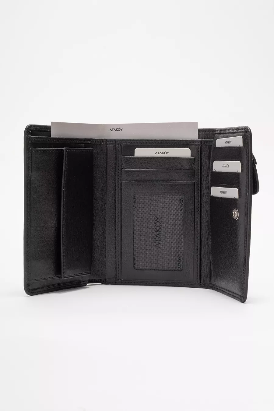 PORTEFEUILLE EN CUIR FEMME NOIR