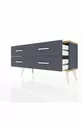 Commode Arges 4 étagères Anthracite-Sapin/Anthracite