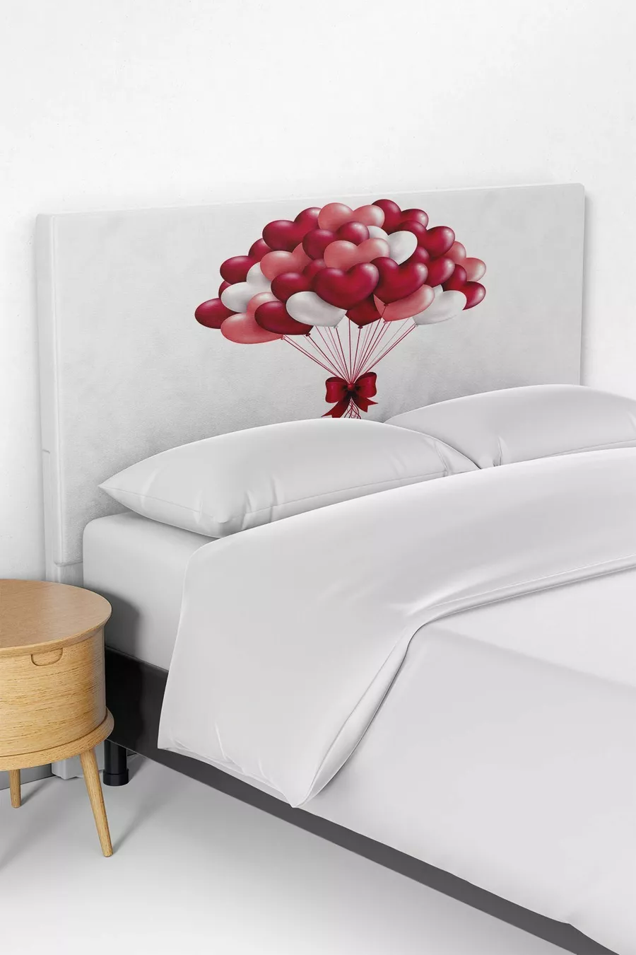Housse de tête de lit Talia avec motif de cœurs et rembourrage
