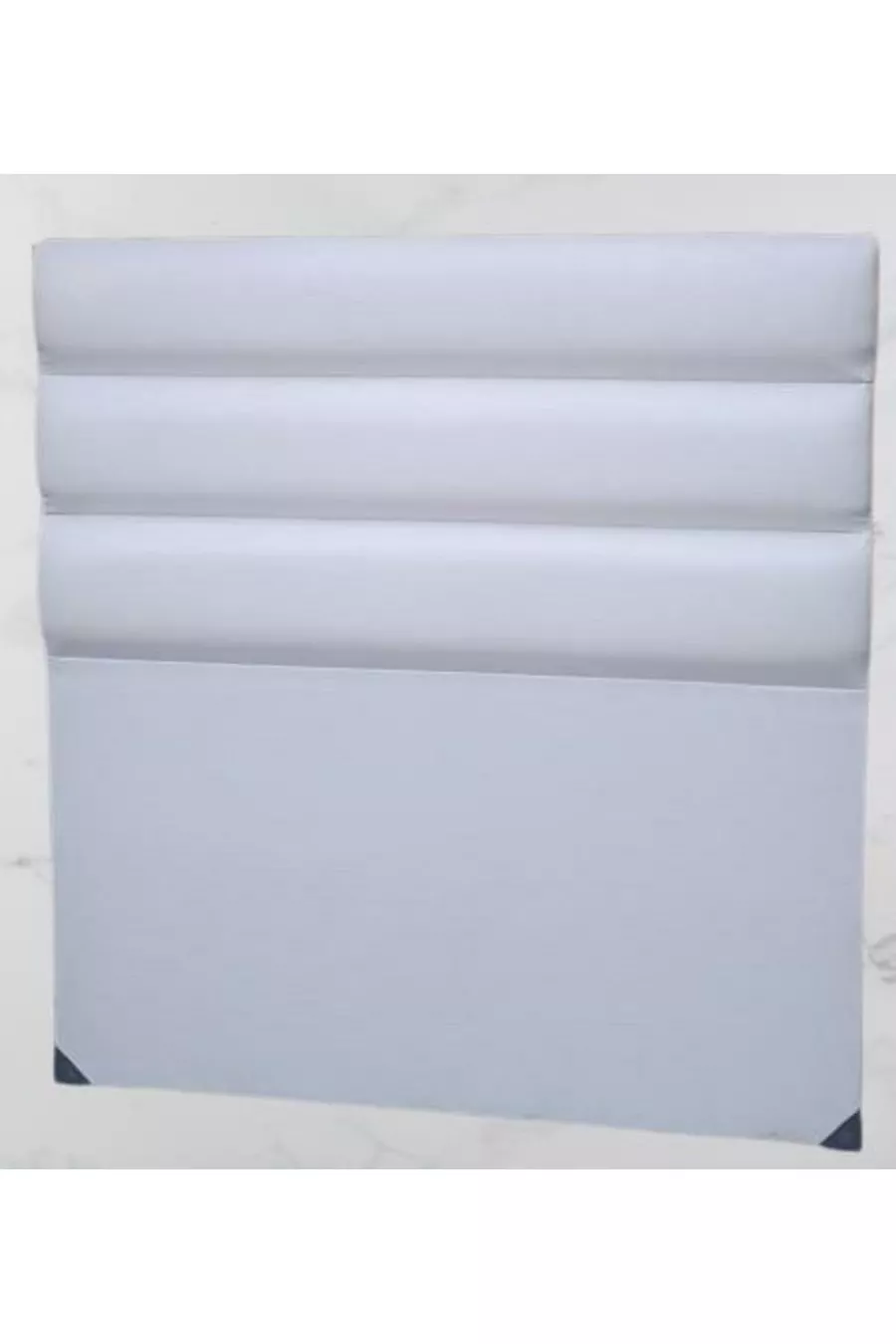 Titre DK Simple Modèle Cuir Synthétique blanc Tissu Tranche Horizontale Fait Main
