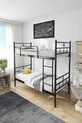 Koza Ranza Lits Superposés en Métal Noir Compatibles avec Matelas, Séparables