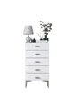 Rani Commode 5 Tiroirs Chambre à Coucher Chambre de Bébé Blanche