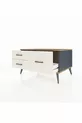 Commode Kronos 3 étagères Anthracite-Pin/Pierre de lune