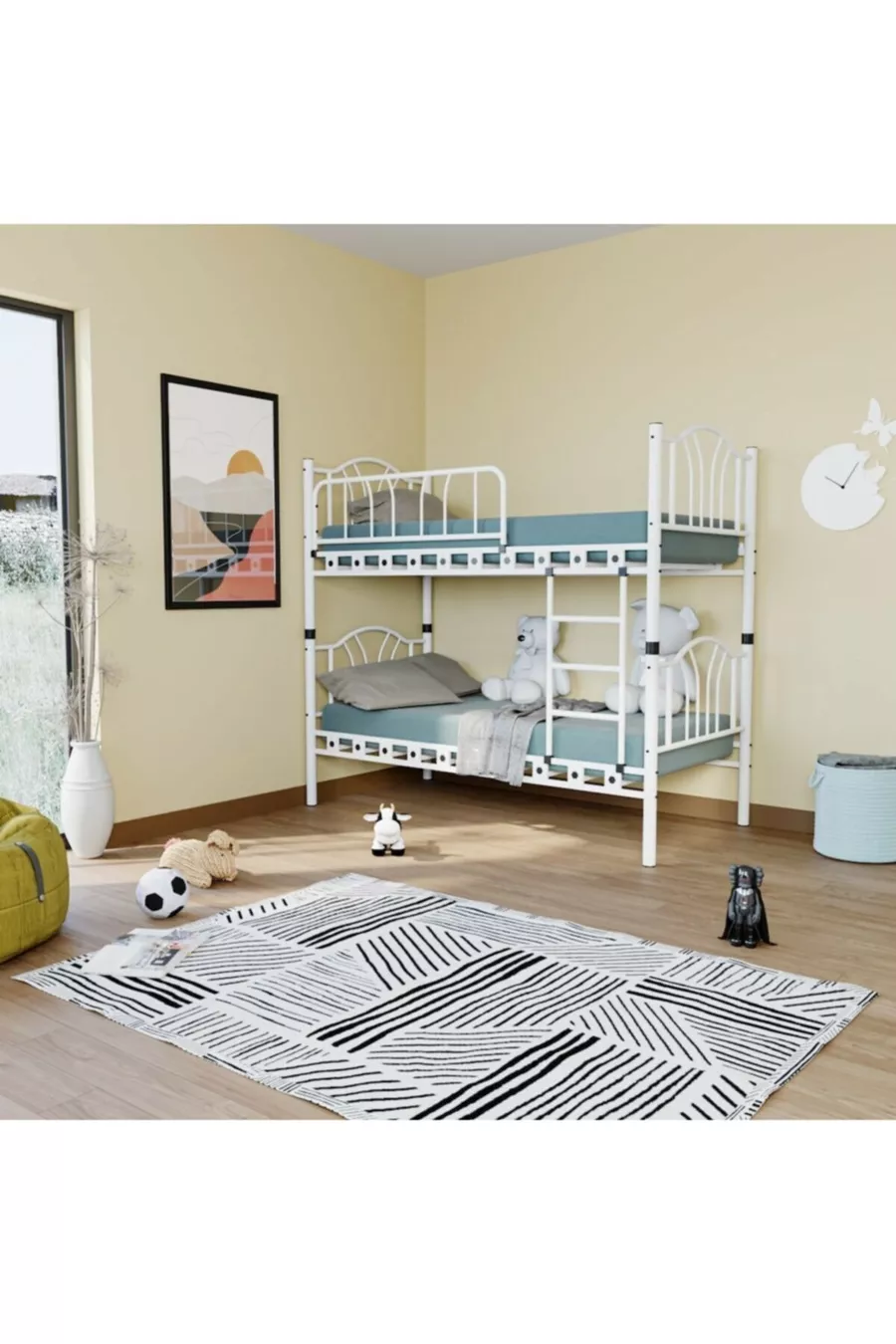 Lits superposés métalliques pour chambre d'enfant