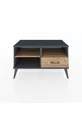 Commode Hyperion 2 étagères 1 tiroir Anthracite-Épicéa