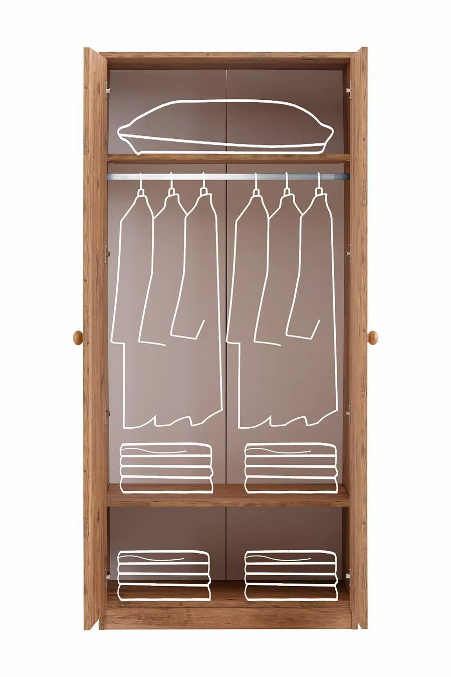Lit superposé, lit superposé avec rampes amovibles pour enfants en Asie, armoire à 2 portes, 2 matelas Comfort