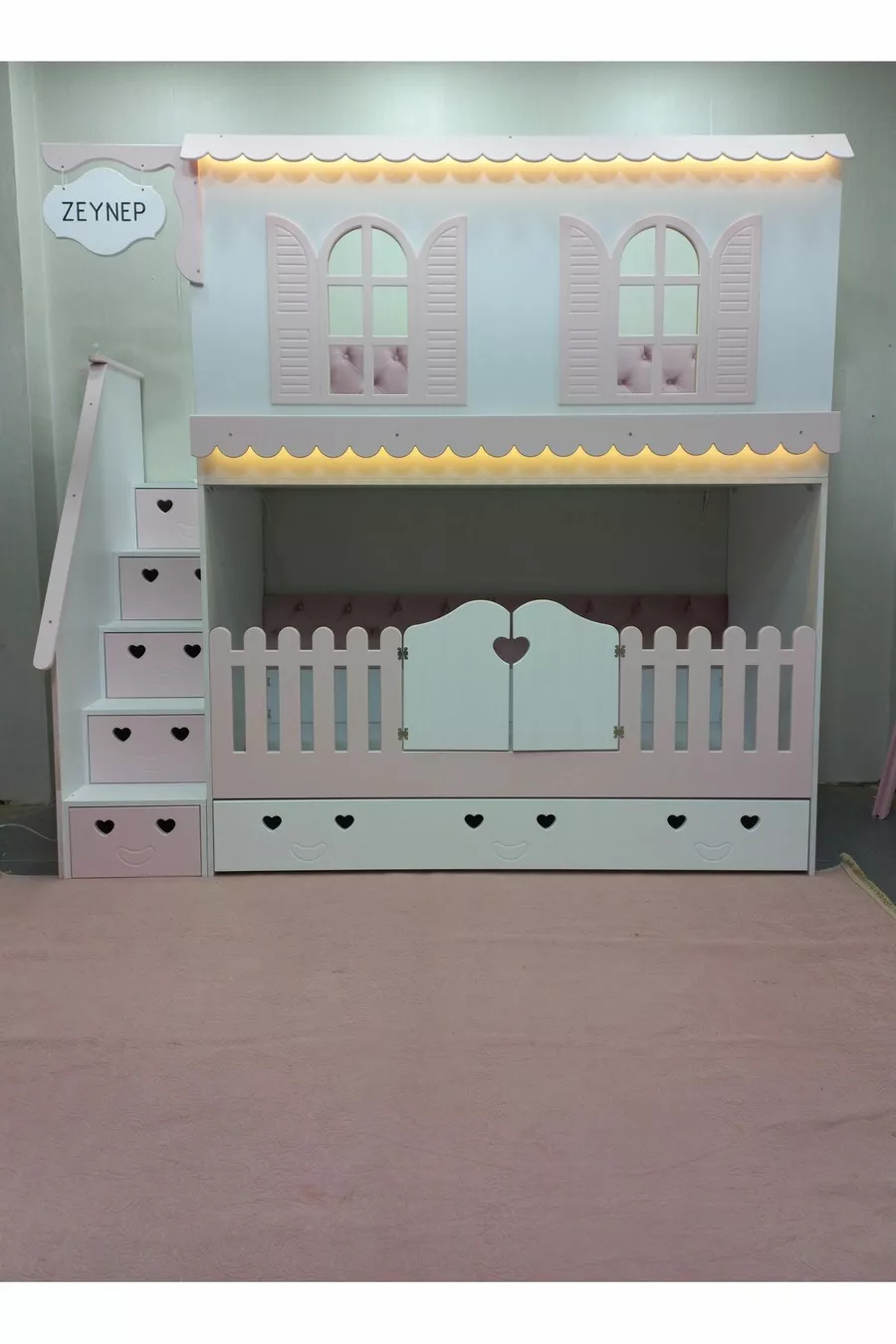 Alaçatı lit superposé avec lit pour enfant