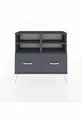 Commode Arges 4 étagères 2 tiroirs Anthracite-Anthracite