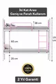 Lit superposé Trend compatible matelas Rose clair Métal démontable