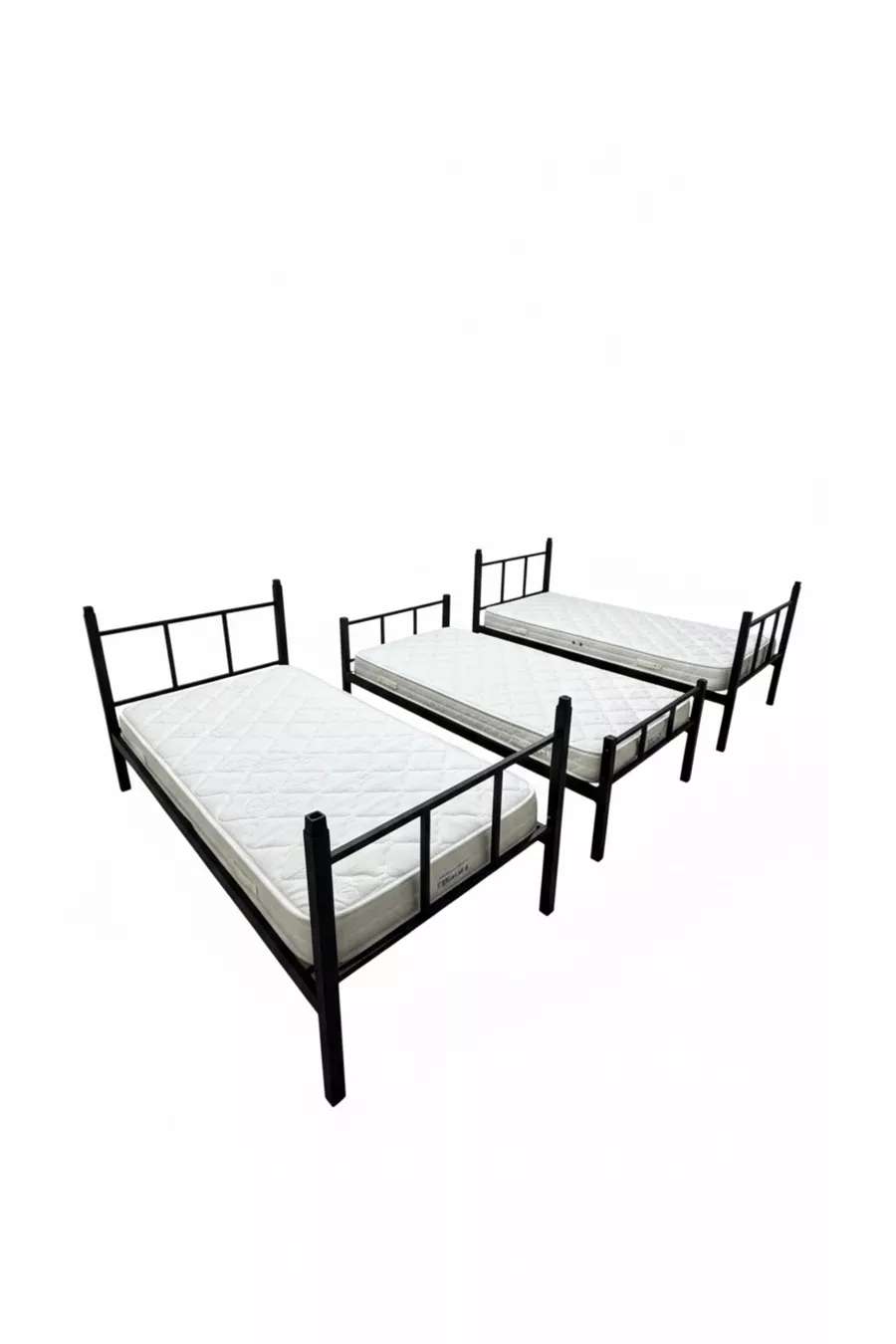 Lit superposé moderne avec étoiles, compatible avec lit, pour 3 personnes, lit superposé en métal noir