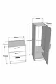 Armoire chiffonnier miroir Nancy blanche