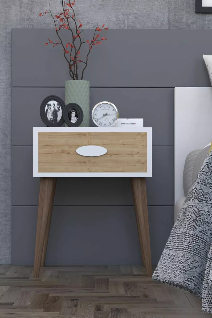 Table de chevet Komot Trend - Chêne Saphir