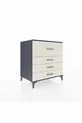 Commode Kronos 4 tiroirs Anthracite-Pierre de lune
