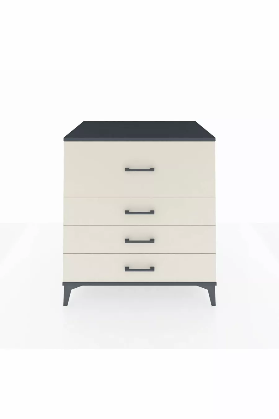 Commode Kronos 4 tiroirs Anthracite-Pierre de lune