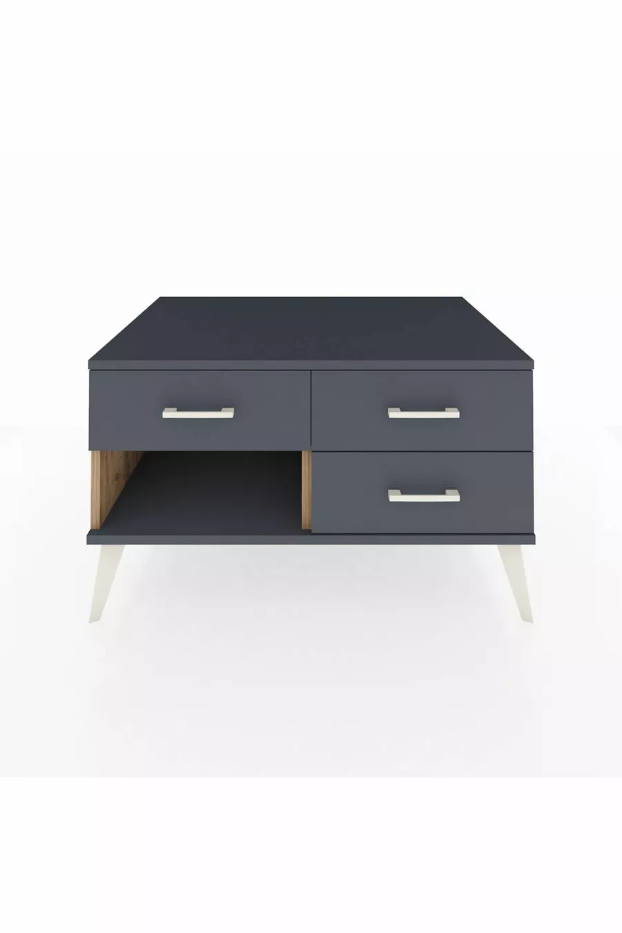 Commode Kronos à 3 tiroirs Pin-Anthracite