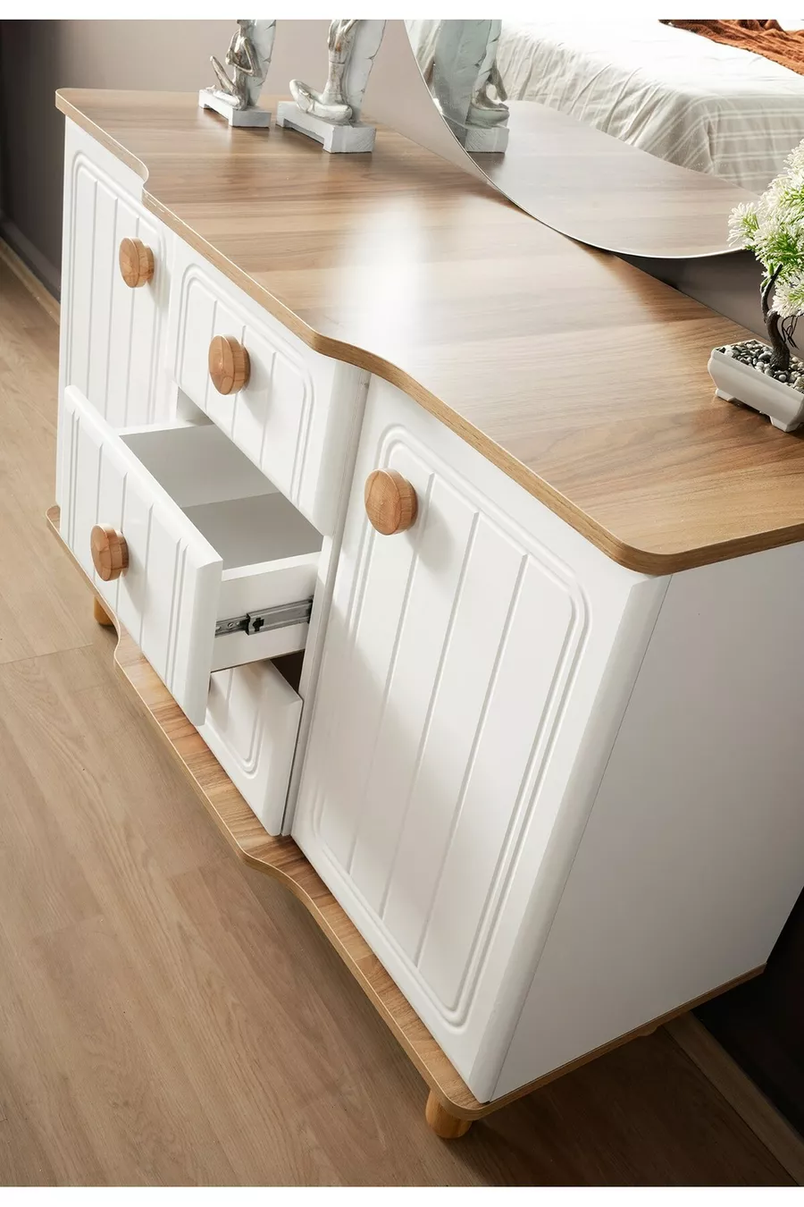 Commode et miroir en MDF Kayra
