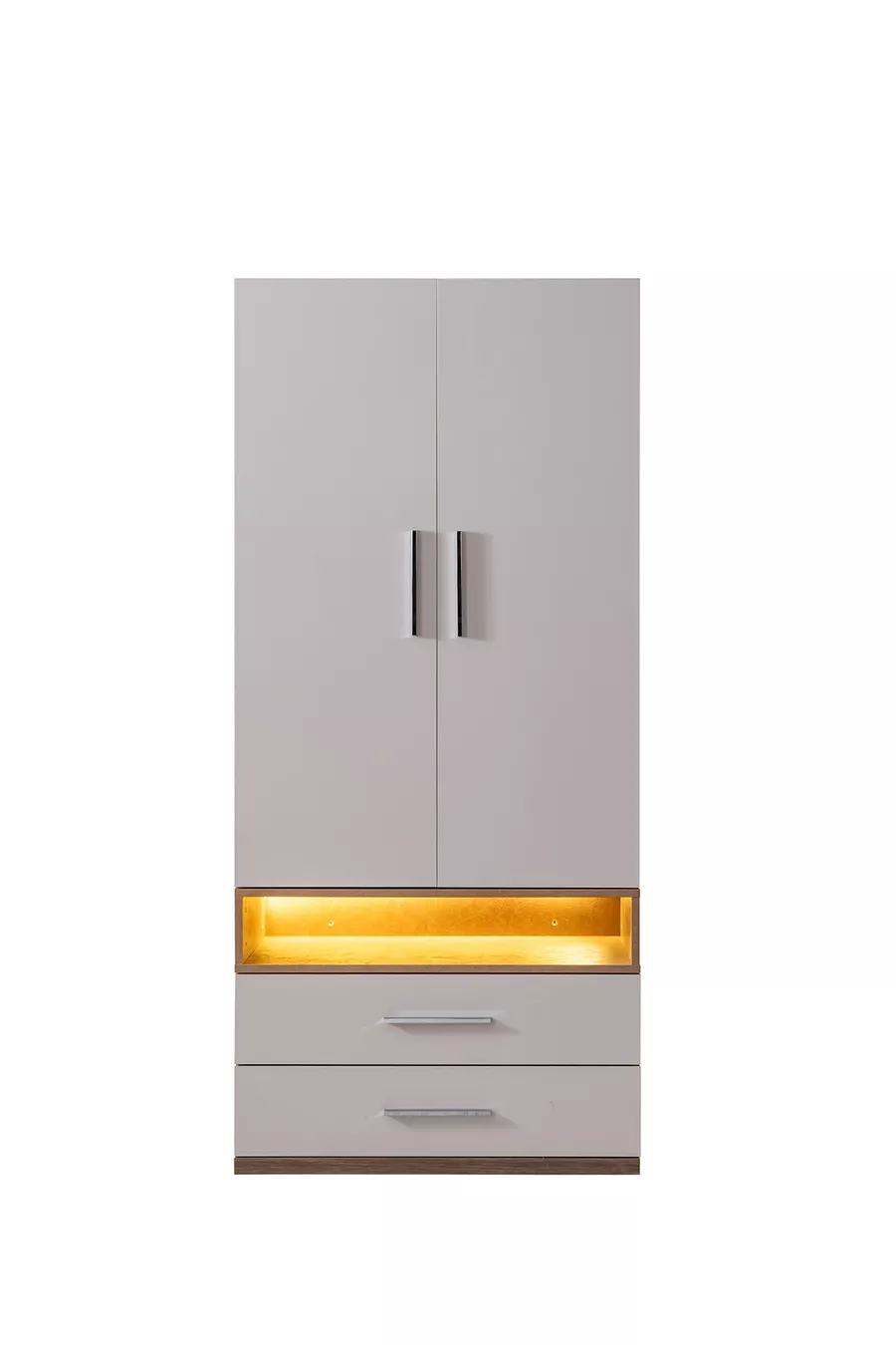 Lit superposé, ensemble chambre jeune Milan avec armoire : lit superposé avec armoire à 3 portes et 2 matelas Comfort