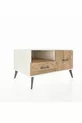 Commode Kronos avec une étagère et 2 tiroirs, Pierre de Lune - Pin