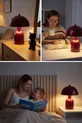 Lampe de table Luna Bordeaux avec corps en métal -  cm - Salon & Chambre & Éclairage de séjour