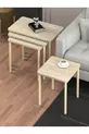 Obim 4 pièces Travertin en bois Empilement Immatriculation - table de thé Table de service Table-salon Table - design moderne