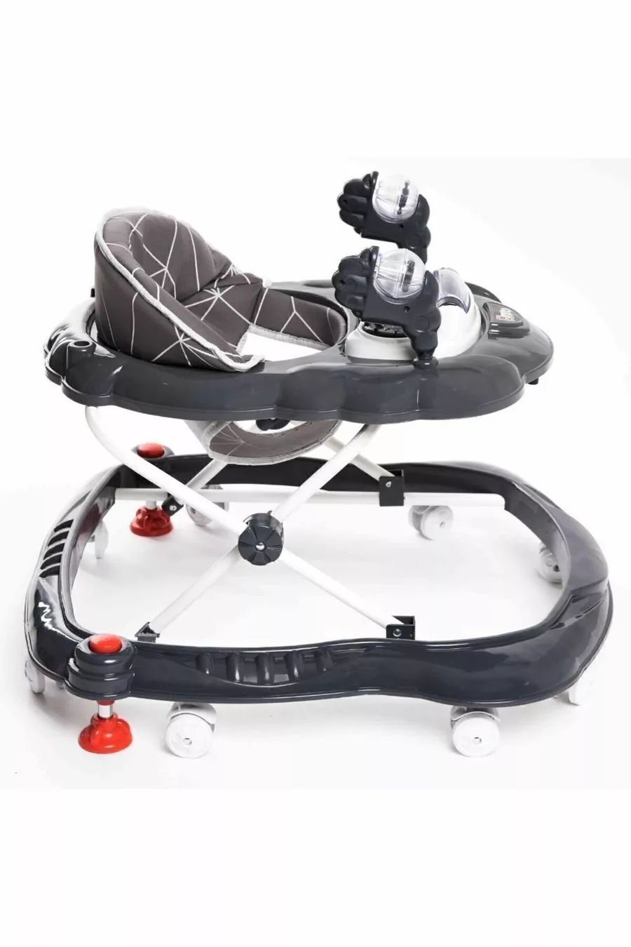 Trotteur pour bébé en forme d'araignée de luxe avec jouets, musique et lumière à 3 niveaux