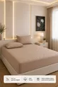 Protège-matelas matelassé en coton  % marron, ajusté, pour bébé-simple-double-king