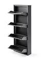Étagère à chaussures en métal verrouillable 4 places - Anthracite RAL - 