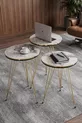 Table gigogne et table basse ensemble set double or Efes fil