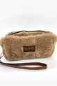 Étui polyvalent en peluche marron YUO – Lunettes, porte-stylo, trousse de maquillage, mini pochette