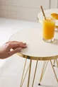 Table d'appoint gigogne Or Crème Fil