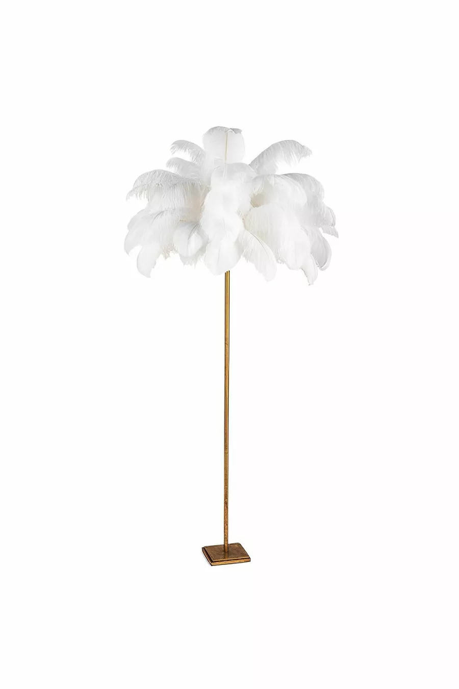 Lampadaire en plume d'autruche