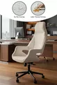 Fauteuil de Directeur et Gestion Wagner (Blanc Cassé) (Hydrofuge, Anti-tache, Tissu Lavable)