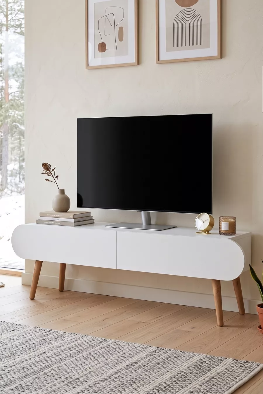 Table TV Lotus  cm Blanche