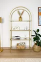 - Étagère décorative Mona Gold Bibliothèque Accessoire Étagère de cuisine Verre transparent