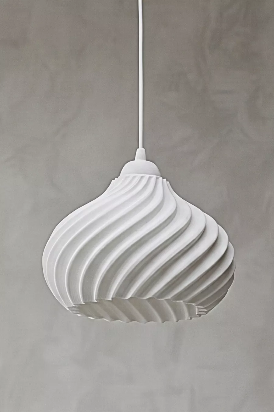 Suspension simple Yummy à motif ondulé blanc, style moderne, cuisine, salon, chambre à coucher (Bioplastique) 