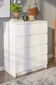 Commode Derinkuyu à 4 tiroirs Chambre à coucher Chambre de bébé Armoire Blanche