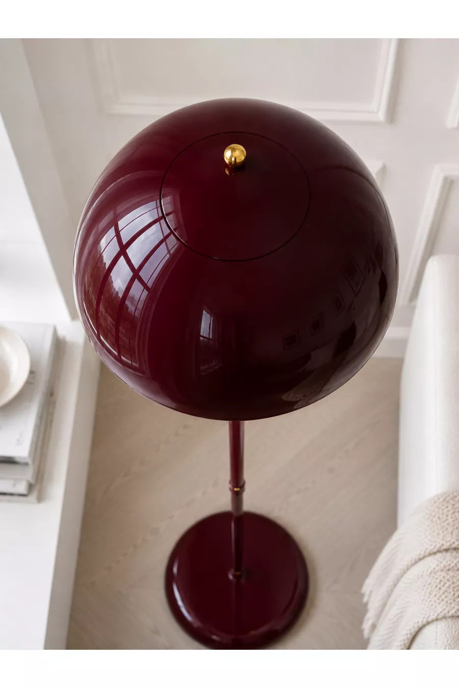 Lampadaire Bohème Cerise Grand Modèle Vienne avec Abat-jour en Métal pour Salon, Chambre, Éclairage d'Angle