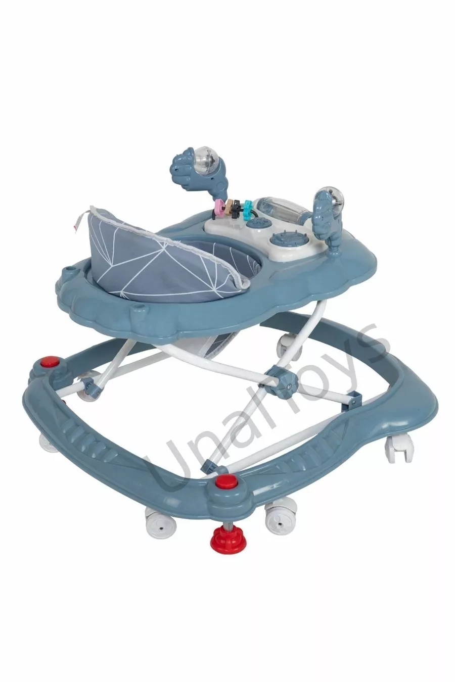 Trotteur pour bébé en forme d'araignée de luxe avec jouets, musique et lumière à 3 niveaux