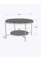 Table basse Oslo - Verre fumé / MDF noir