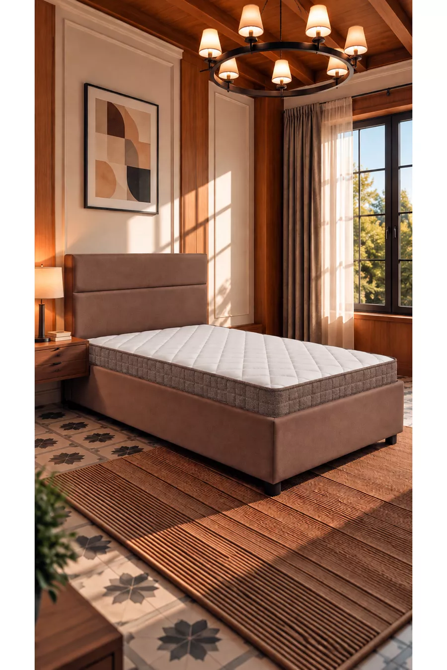 Matelas en mousse sans ressorts en bambou % orthopédique pour une personne  cm