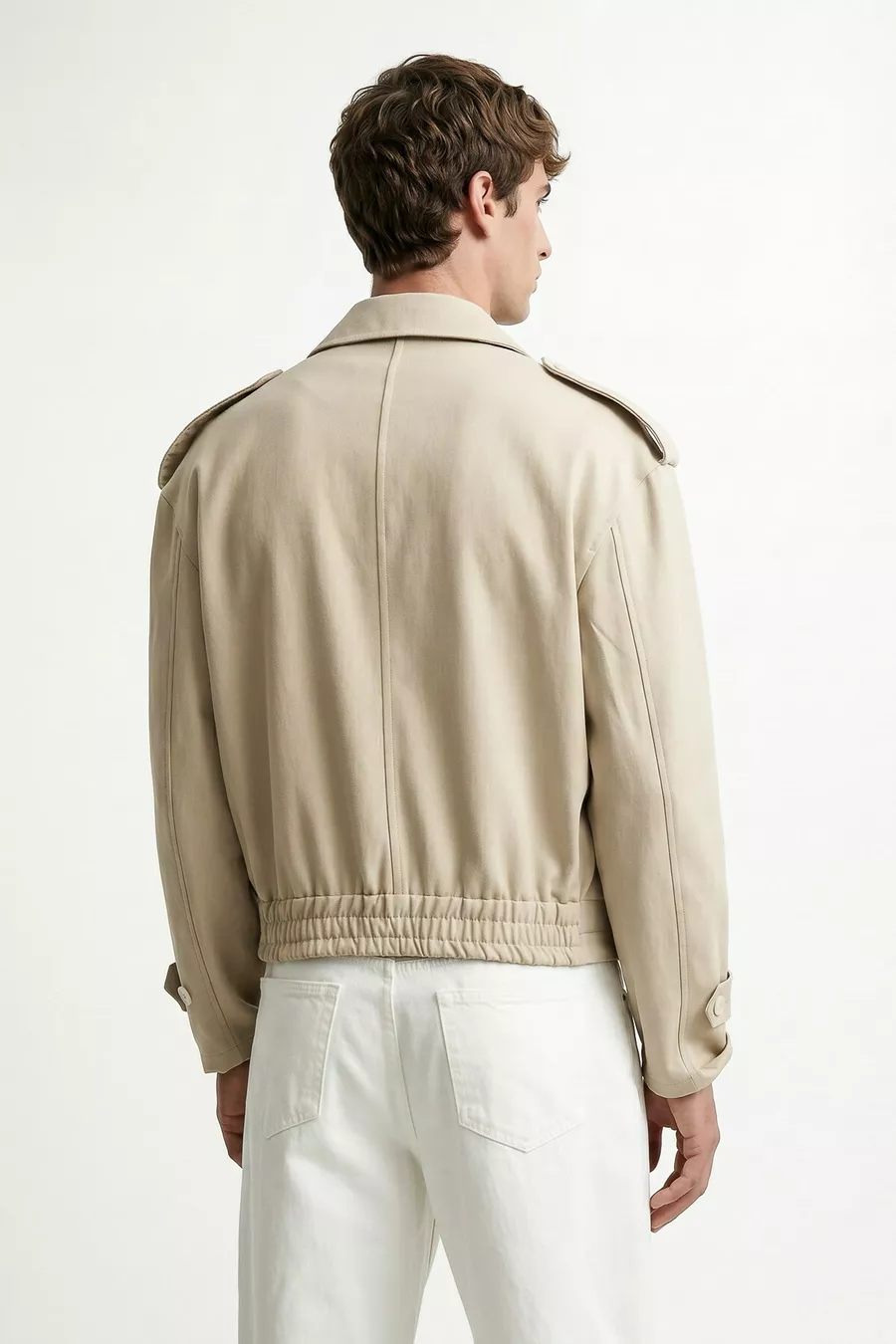Veste pour homme beige Boxy Fit