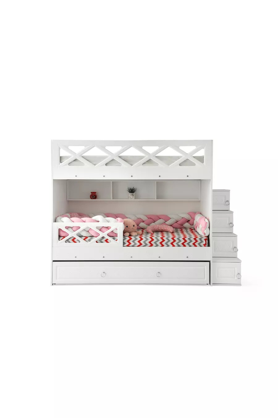 Mars Ranza / 2 lits superposés avec ressorts en bambou inclus / MDF à 100 %