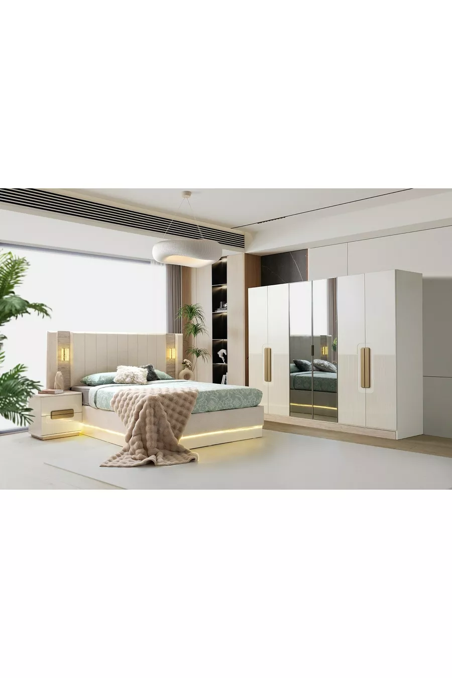 ENSEMBLE DE CHAMBRE À COUCHER ZEN À BASE DE MDF