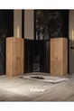 Ensemble de chambre à coucher İzgi (armoire d'angle à 9 portes + commode + table de chevet + lit)
